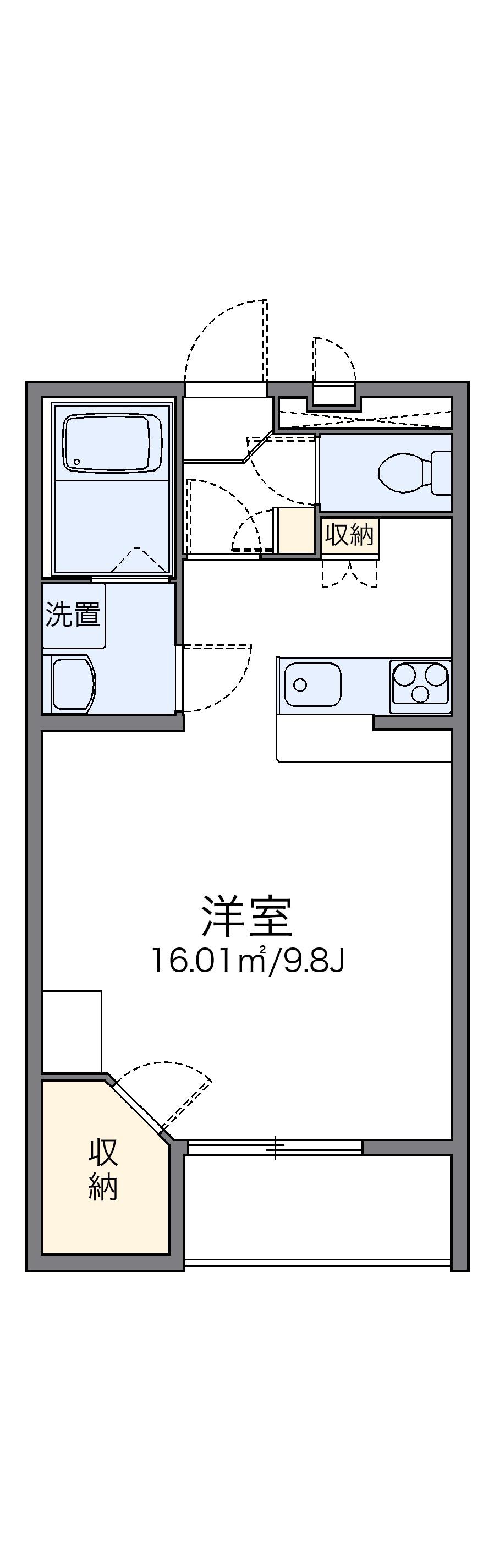 レオパレスカメリアⅡ(1K/3階)の間取り写真