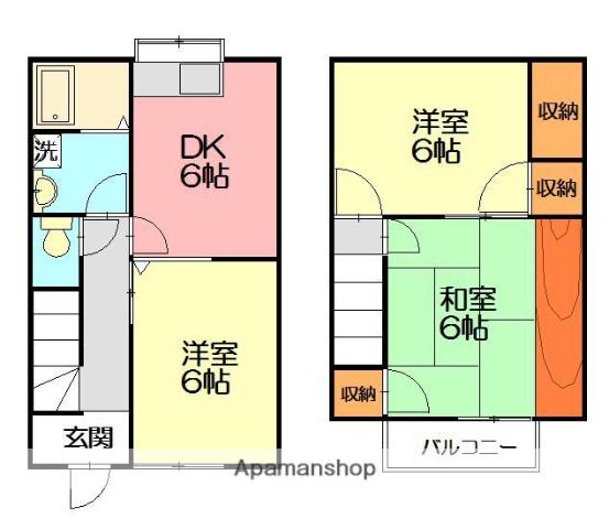 AI湘南ながもちA棟(3DK)の間取り写真