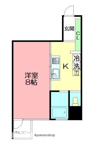 VIVANT(ワンルーム/7階)の間取り写真
