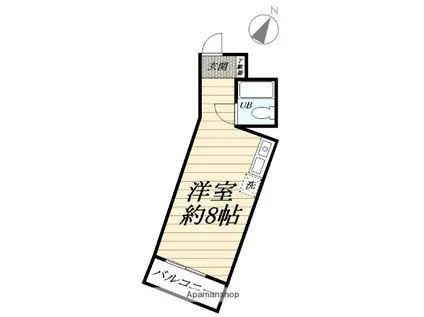 江ノ島サマリーナ(ワンルーム/3階)の間取り写真