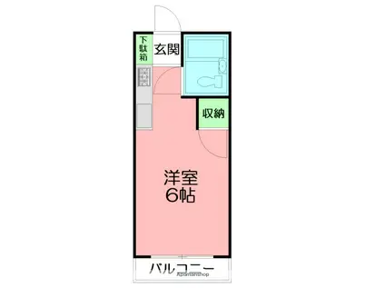 CASAスギザキ(ワンルーム/2階)の間取り写真