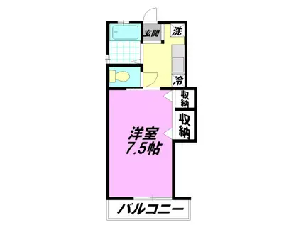 コンフォール(1K/2階)の間取り写真