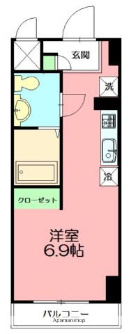 カレッジテラス東海大学前A棟(ワンルーム/3階)の間取り写真
