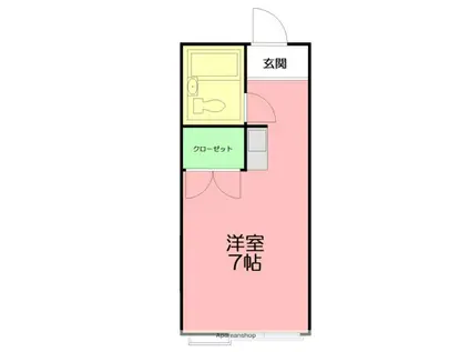 コーポ和田(ワンルーム/2階)の間取り写真