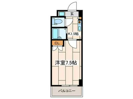 ABITARE海老名(1K/6階)の間取り写真