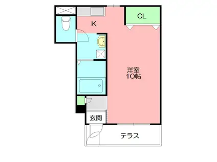 NEXUS(ワンルーム/1階)の間取り写真