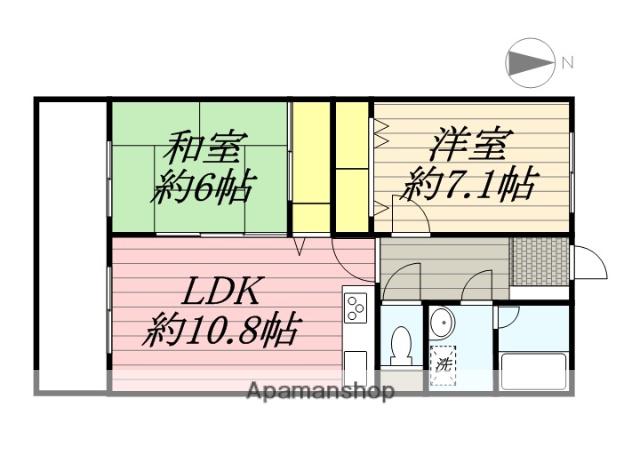湘南アイランドコースト(2LDK/1階)の間取り写真