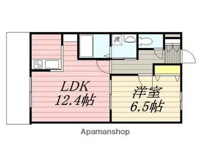 オークデンヴィラ(1LDK/1階)の間取り写真