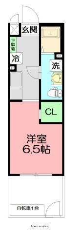 カレッジテラス・アネックス(1K/1階)の間取り写真
