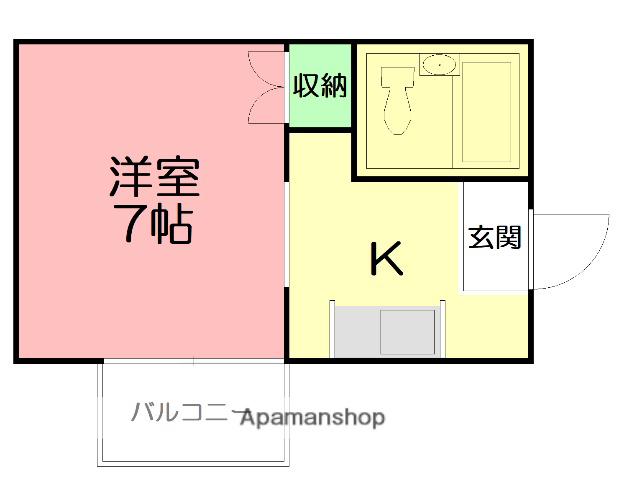 ACCESS代官町(ワンルーム/2階)の間取り写真