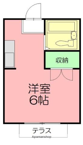 ライフタウンKO(ワンルーム/1階)の間取り写真