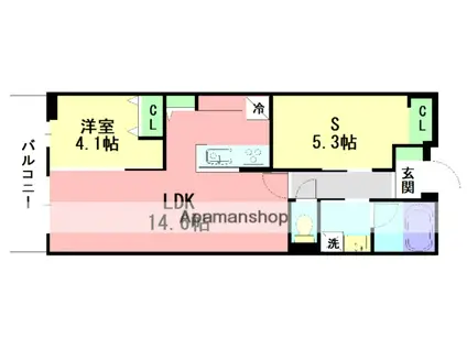 GRAND RESIDENCE UCHIYAMA IV(1SLDK/3階)の間取り写真