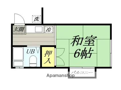 ハイツコンノ(ワンルーム/2階)の間取り写真