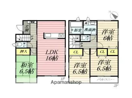 江ノ島電鉄 湘南海岸公園駅 徒歩9分 2階建 築13年(4LDK)の間取り写真