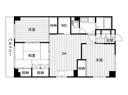 ハイム下鶴間(3LDK/1階)の間取り写真