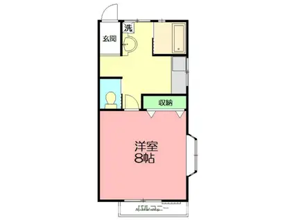 フォーチュン(1K/2階)の間取り写真