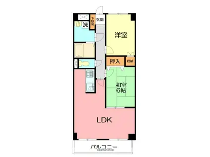 クレール見取(2LDK/1階)の間取り写真