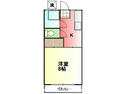 コーポ清水(1K/2階)の間取り写真