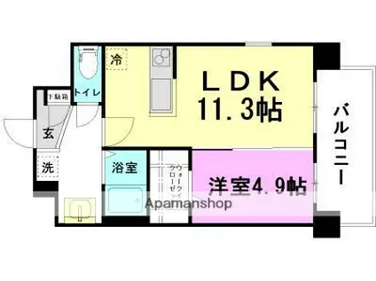 ノース ストリート湘南 C-X(1LDK/5階)の間取り写真