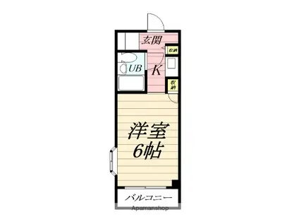 アクシス湘南(1K/4階)の間取り写真