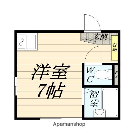 湘南サーファーズ(ワンルーム/2階)の間取り写真