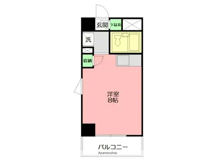 ドミトリー茅ヶ崎(1K/4階)の間取り写真