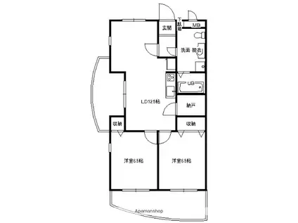 フォルトゥーナ(2LDK/3階)の間取り写真