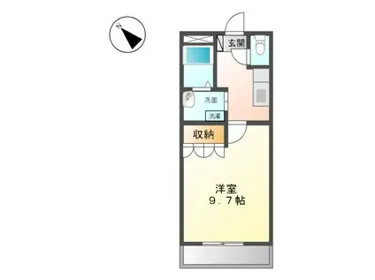 サニープレイス湘南(1K/1階)の間取り写真