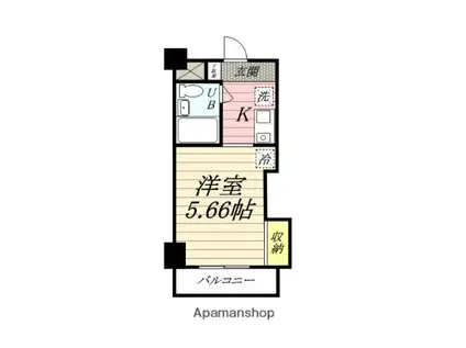 裕源ハイツ(ワンルーム/3階)の間取り写真