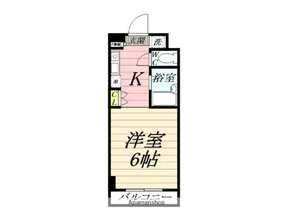 チェリーハイム3(ワンルーム/4階)の間取り写真