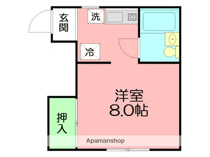 エステート辻堂(1K/2階)の間取り写真