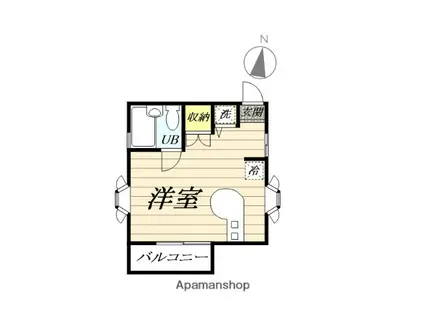 ライフビレッジ(ワンルーム/2階)の間取り写真