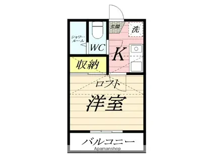 アークパル茅ヶ崎(1K/1階)の間取り写真