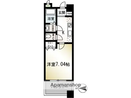 小田急電鉄小田原線 東海大学前駅 徒歩4分 3階建 築10年(1K/3階)の間取り写真