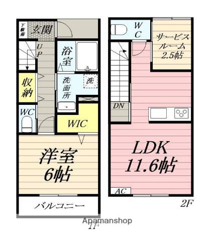 メゾンシュマン鵠沼(1SLDK/1階)の間取り写真
