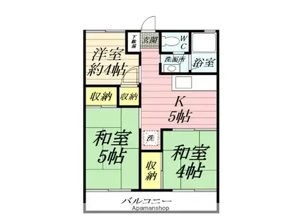 サンハイム(3K/1階)の間取り写真