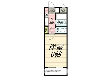 ベルトピア大和桜ヶ丘(1K/3階)の間取り写真