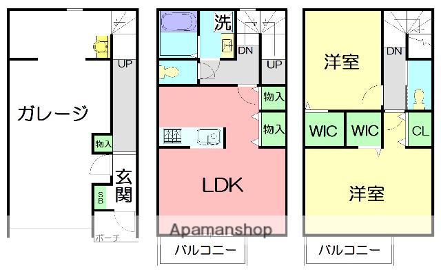 湘南プレミアムガレージ(2LDK)の間取り写真