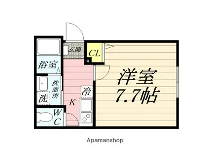 ハイズ湘南茅ヶ崎(1K/2階)の間取り写真