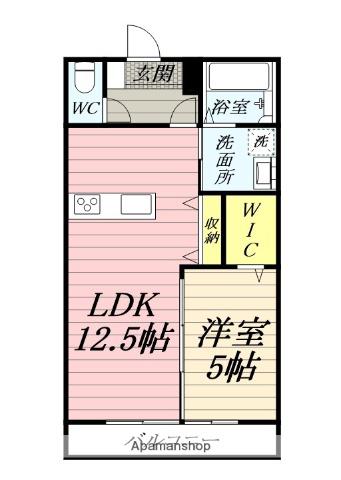 エスペランサⅡ(1LDK/2階)の間取り写真
