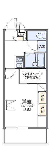 レオパレスPOEM(1K/3階)の間取り写真