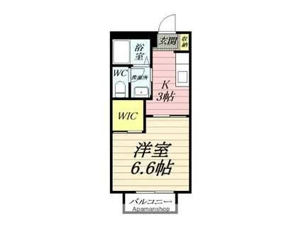 サンフロール(1K/1階)の間取り写真