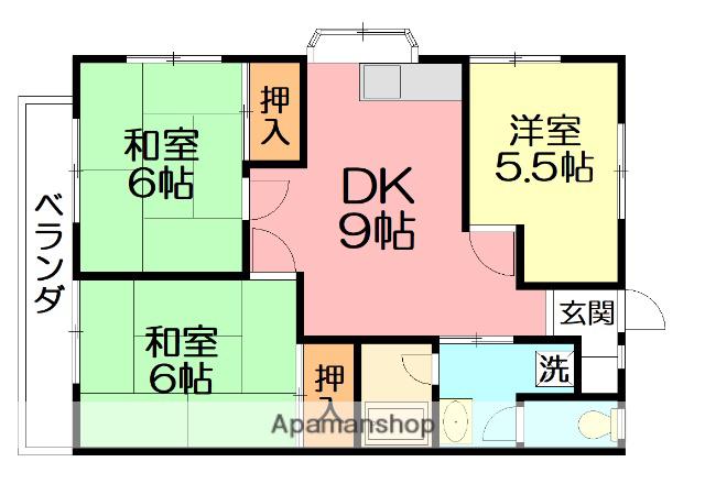 そのいけ植田(3DK/2階)の間取り写真