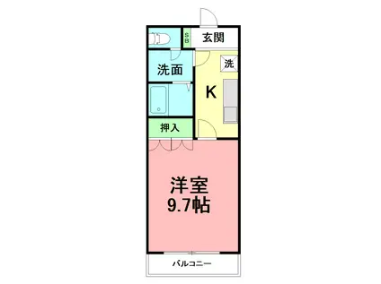 カーサ・エスペランサ(1K/1階)の間取り写真