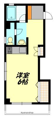 端山ビル(ワンルーム/2階)の間取り写真