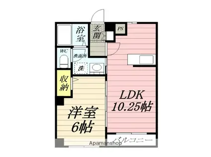 広貴商事ビル(1LDK/3階)の間取り写真