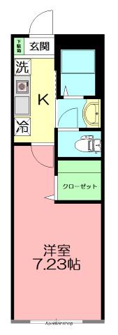 星の子ガーデン(1K/1階)の間取り写真