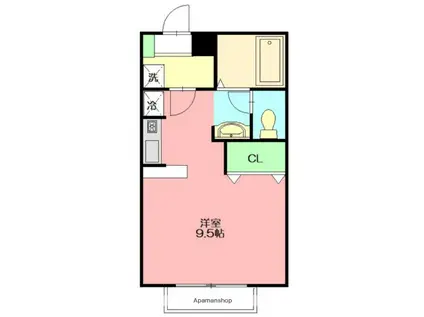 シャルム湘南アネックス(ワンルーム/2階)の間取り写真