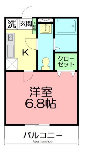 MQUARTO湘南海岸公園Ⅰ(1K/3階)の間取り写真