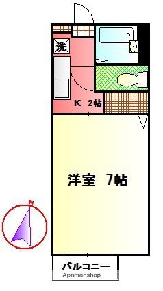 M ソフィア(1K/1階)の間取り写真